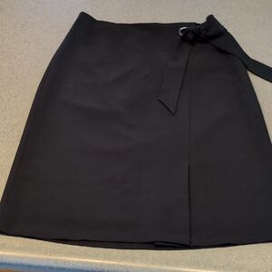 The Limited Black Pencil Skirt with Tie Detail